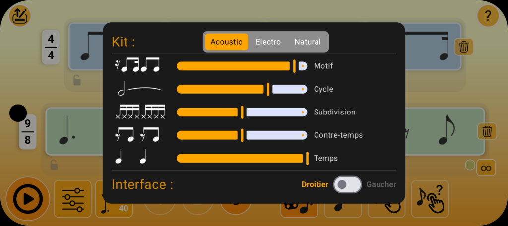 Pattern o'matic - Audio settings
