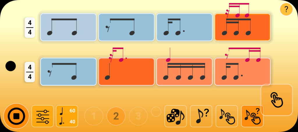 Pattern o'matic - Tap reading mode