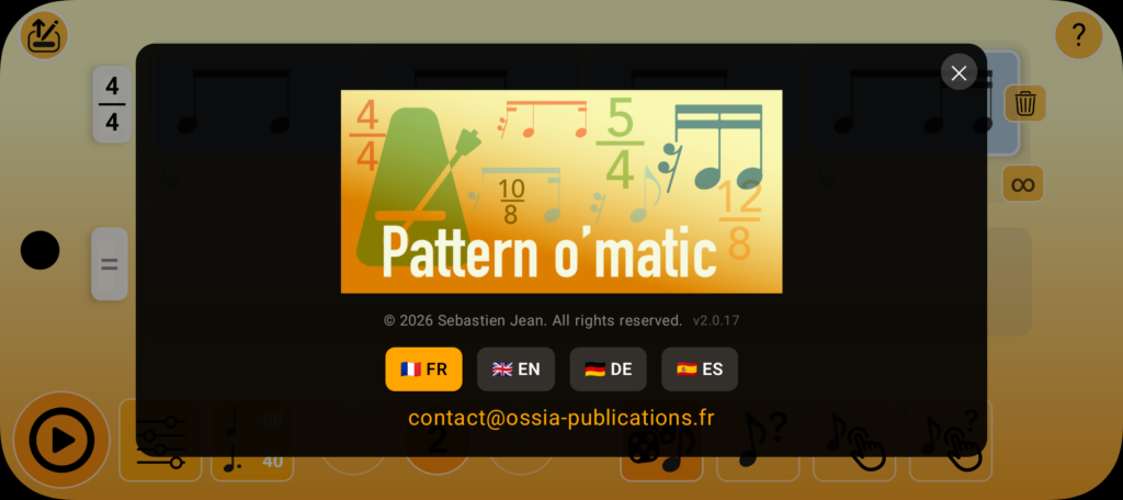 Pattern o'matic - Help window